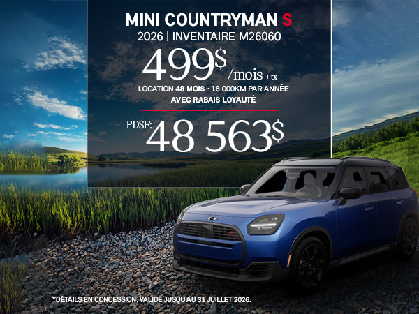 Bannière de MINI Countryman S 2026